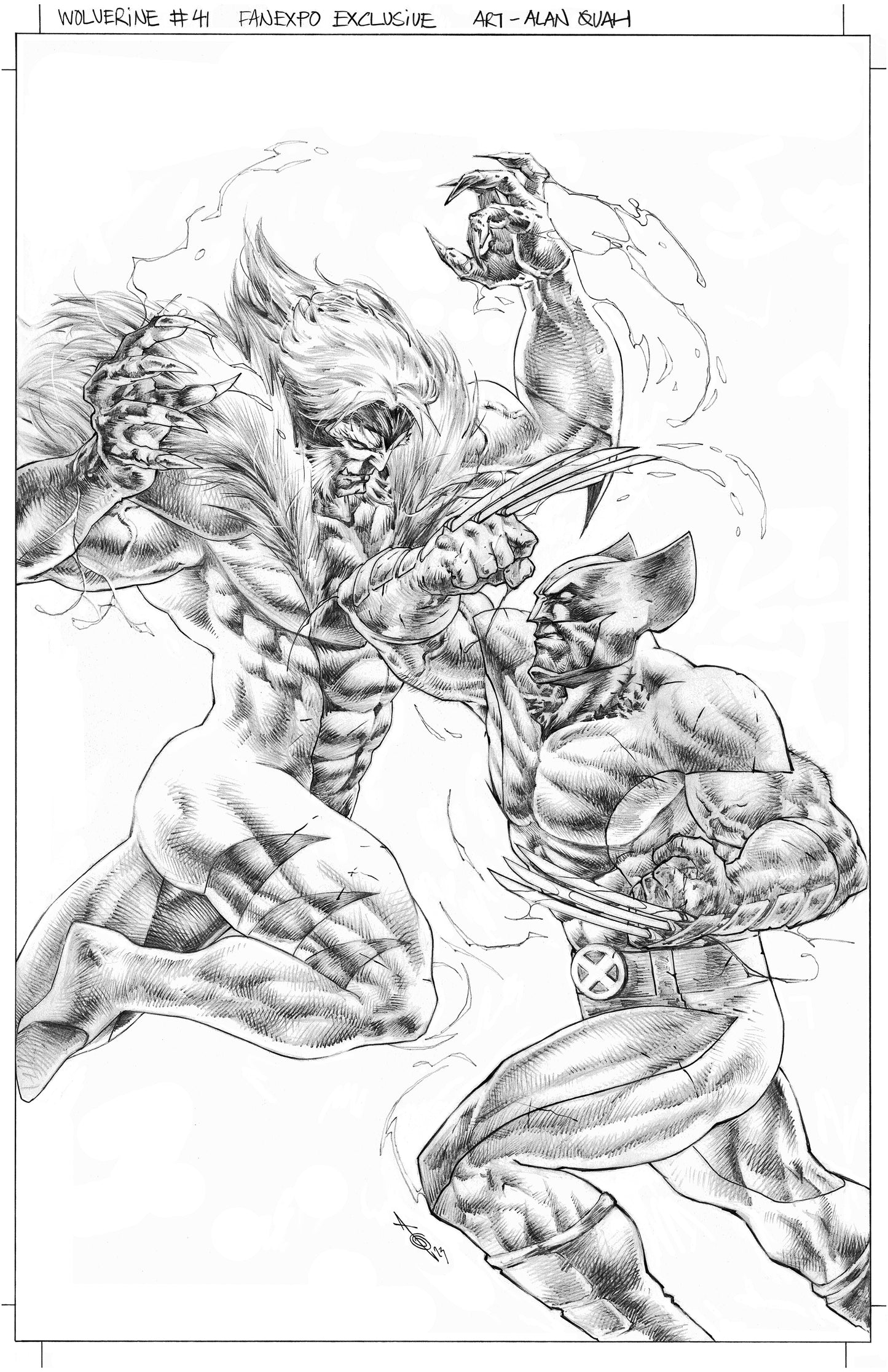 WOLVERINE  #41  ALAN QUAH ORIGINAL COVER ART