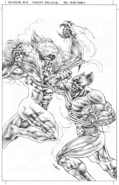 WOLVERINE  #41  ALAN QUAH ORIGINAL COVER ART