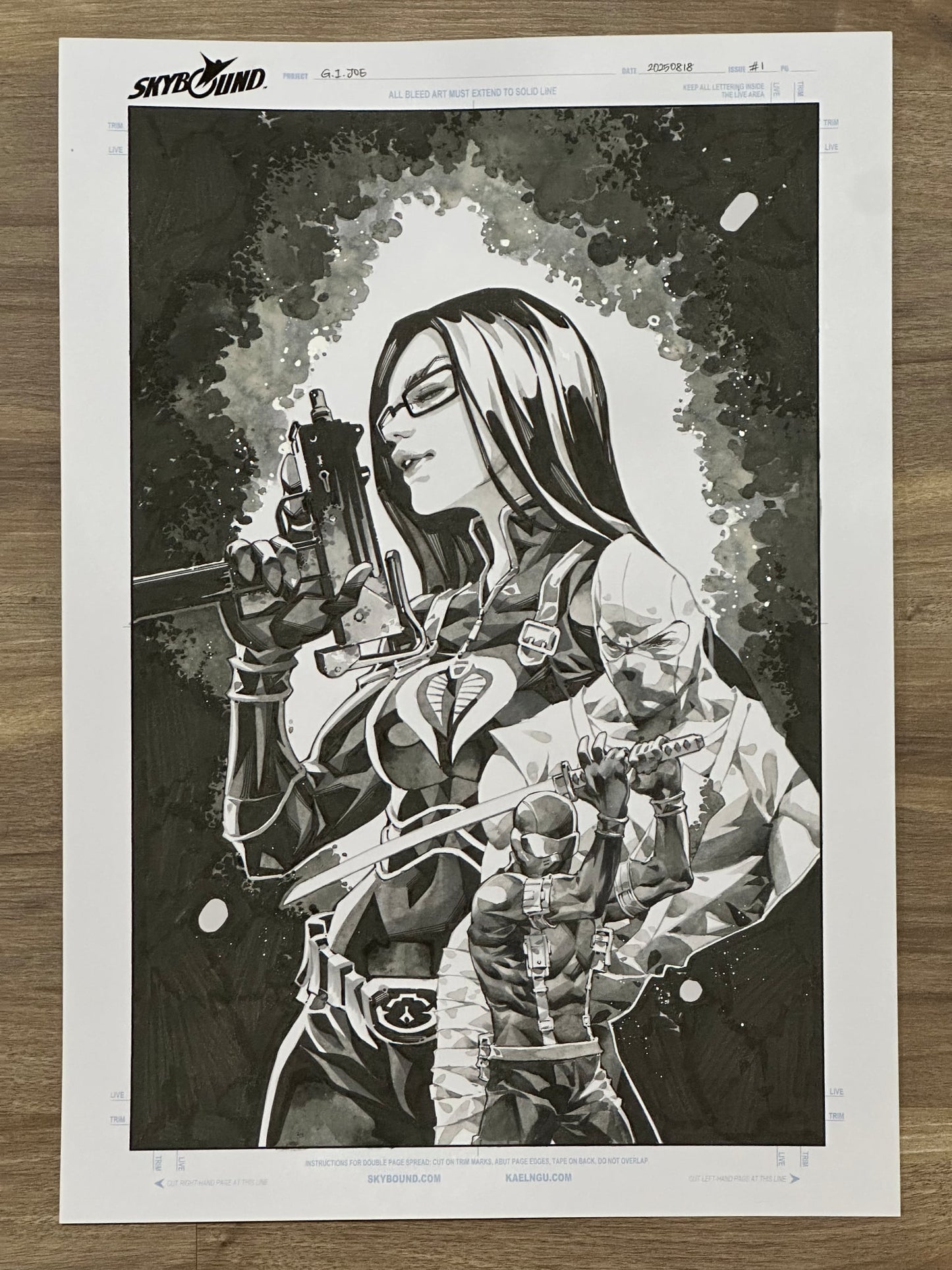 GI JOE #1 KAEL NGU ORIGINAL COVER ART