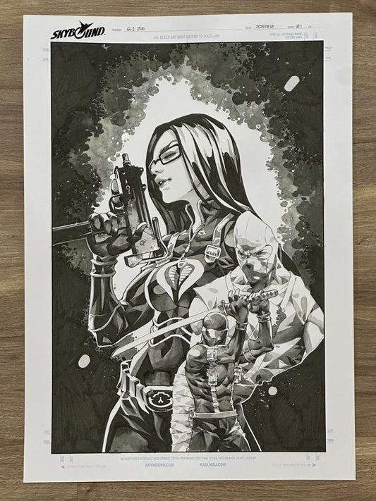 GI JOE #1 KAEL NGU ORIGINAL COVER ART