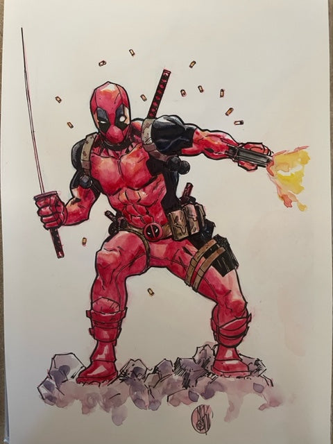 DEADPOOL ORIGINAL ART BY INAKI MIRANDA – Scott's Collectables