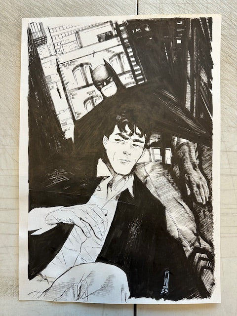 DYLAN DOG BATMAN WERTHER DELL'EDERA ORIGINAL COVER ART