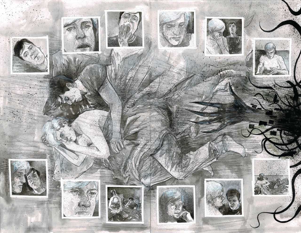 DEPARTMENT OF TRUTH #19  PAGE 9 & 10 DOUBLE PAGE SPLASH (MARTIN SIMMONDS ORIGINAL ART)