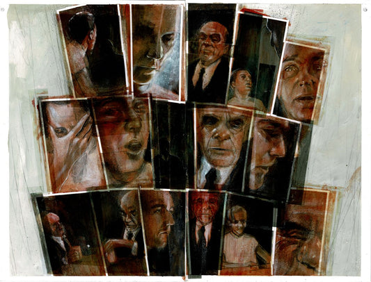 DEPARTMENT OF TRUTH #25  PAGE 12 & 13 DOUBLE PAGE SPLASH (MARTIN SIMMONDS ORIGINAL ART)