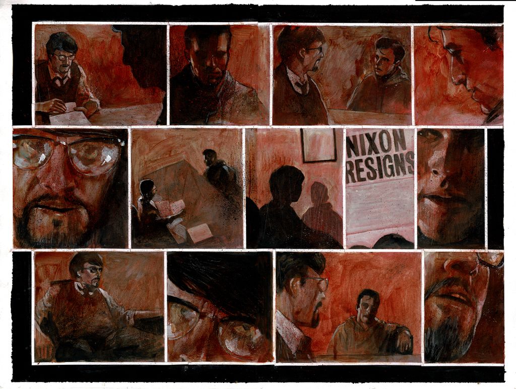 DEPARTMENT OF TRUTH #28  PAGE 10 & 11 DOUBLE PAGE SPLASH (MARTIN SIMMONDS ORIGINAL ART)