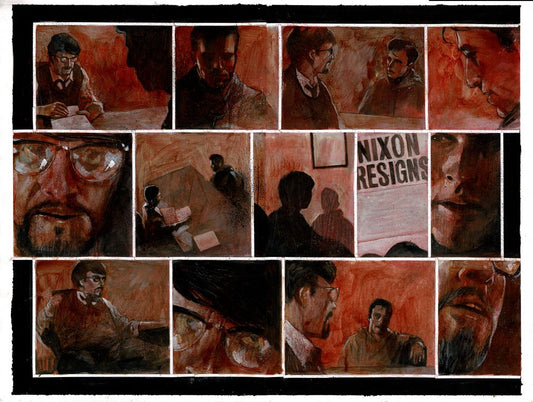 DEPARTMENT OF TRUTH #28  PAGE 10 & 11 DOUBLE PAGE SPLASH (MARTIN SIMMONDS ORIGINAL ART)