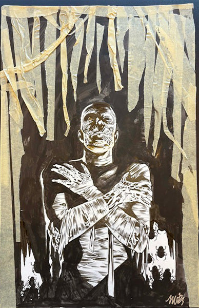 UNIVERSEAL MONSTERS THE MUMMY   #2  MICHAEL WALSH ORIGINAL COVER ART