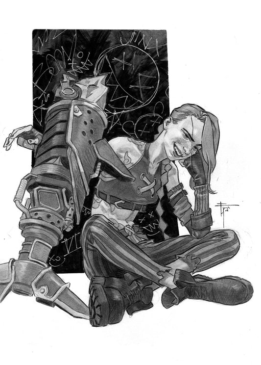 JINX FULL BODY ON A4  FRANCESCO MOBILI ORIGINAL ART