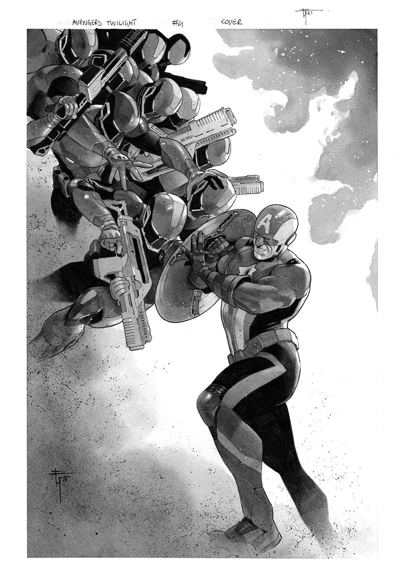 AVENGERS TWILIGHT  #4  FRANCESCO MOBILI ORIGINAL COVER ART