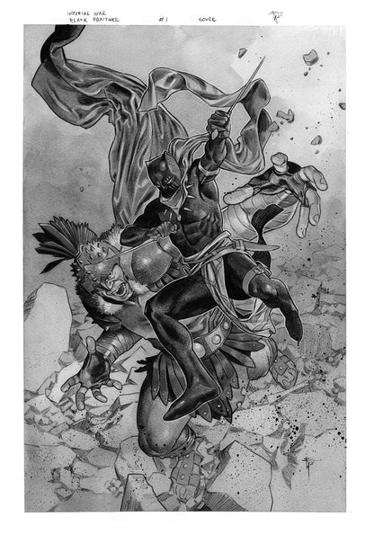 IMPERIAL WAR BLACK PANTHER  #1  FRANCESCO MOBILI ORIGINAL COVER ART