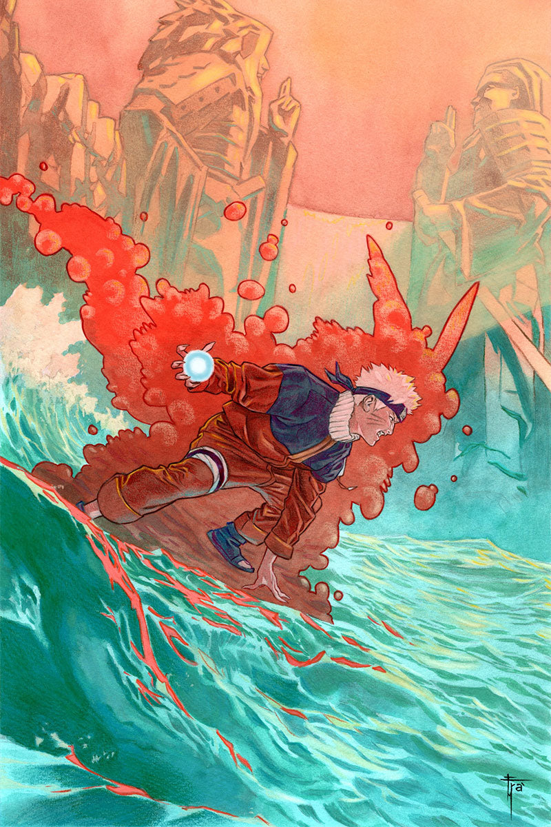 NARUTO FULL BODY ON A3 FRANCESCO MOBILI ORIGINAL ART