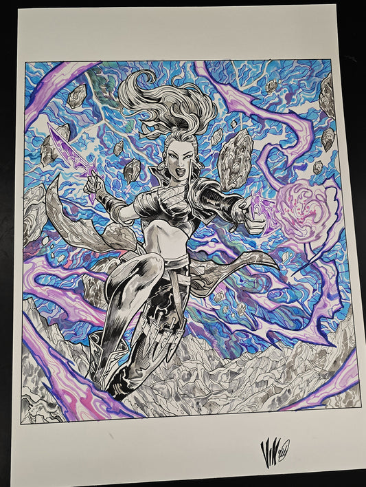 PSYLOCKE MARVEL SNAP (VINCENZO RICCARDI ORIGINAL ART)