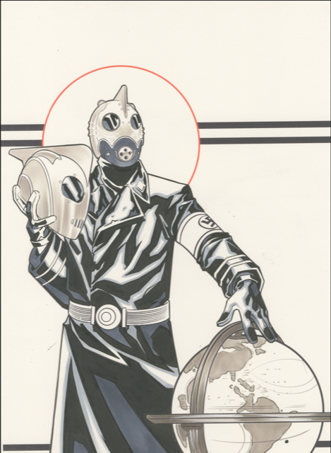 ROCKETEER - DEN OF THIEVES #4 ORIGINAL COVER ART BY DAVID MESSINA