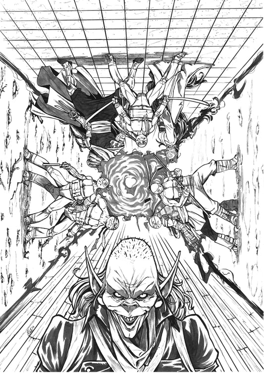 TMNT ARMAGEDDON GAME #8 ORIGINAL COVER ART BY VINCENZO FEDERICI