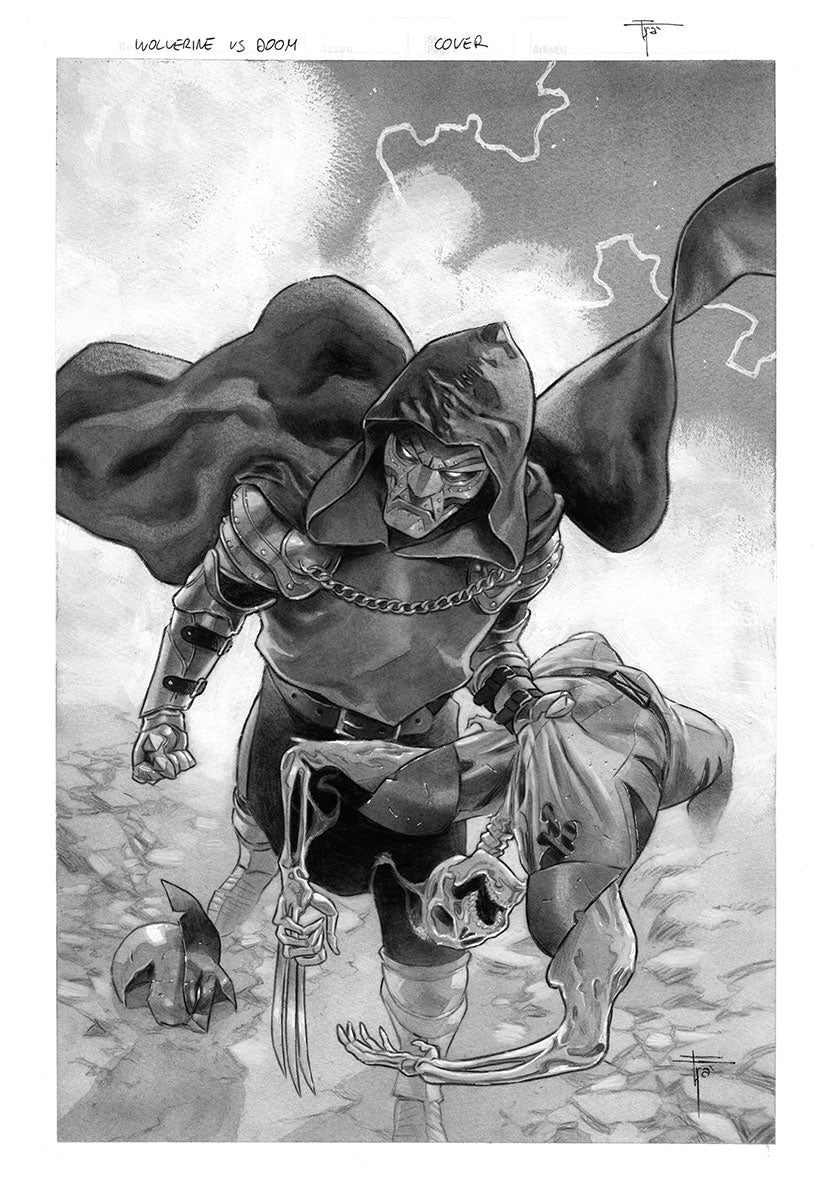 WOLVERINE  #2  DOOM   FRANCESCO MOBILI ORIGINAL COVER ART