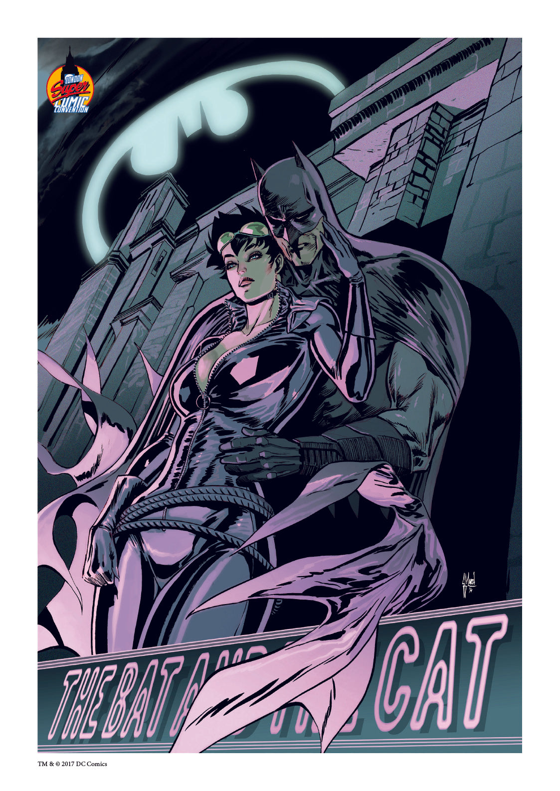Guillem March Batman & Catwoman LSCC Exclusive DC Official Print 50 Limited