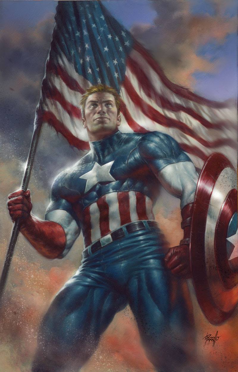 Lucio Parrillo Captain America #1 Original Art Cover