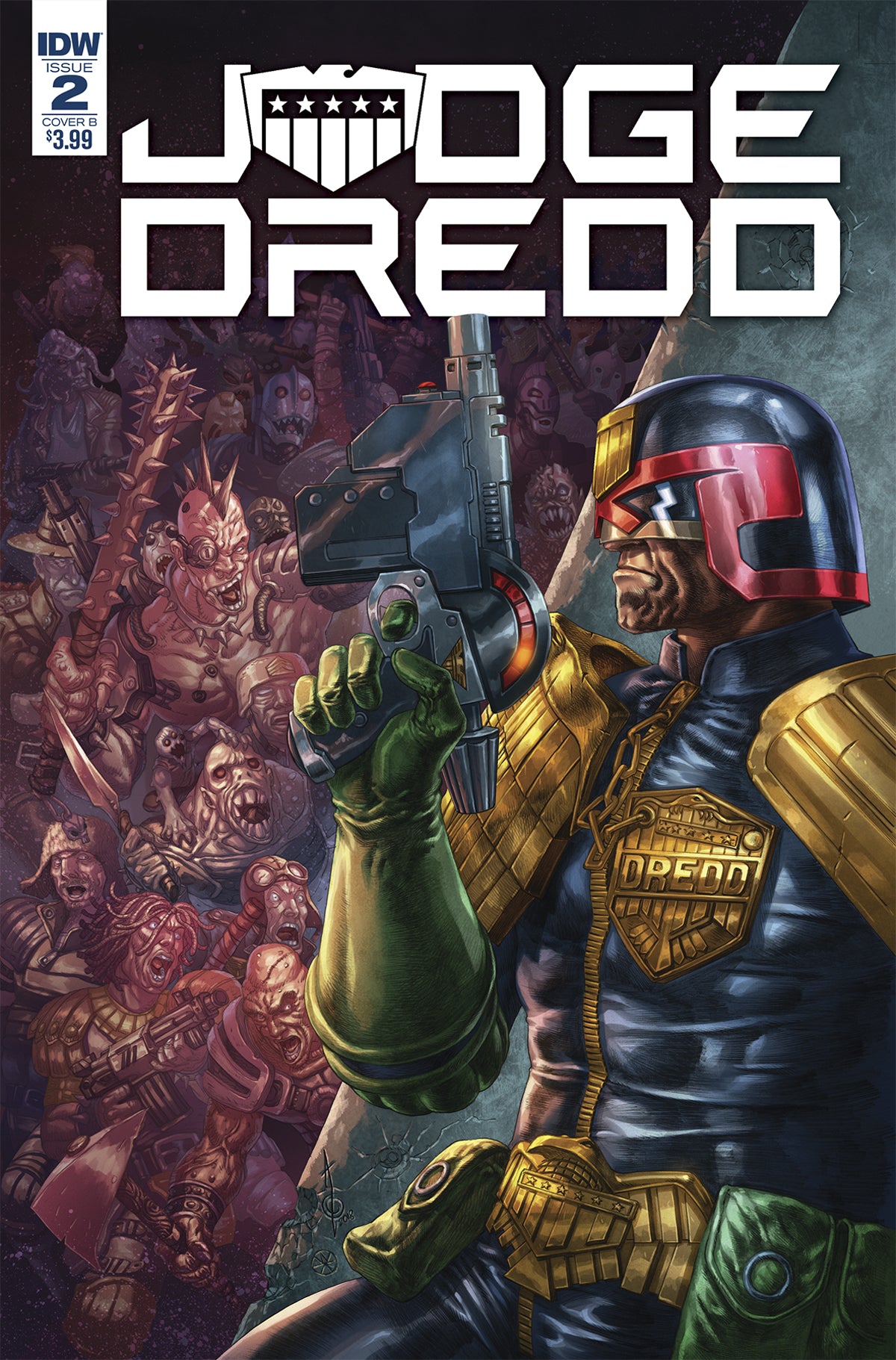 Alan Quah Original Art Judge Dredd Under Siege #2 Cover