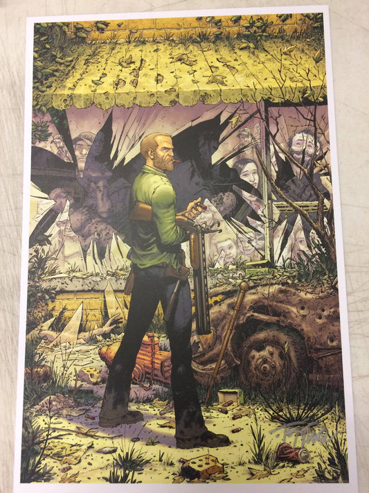 Tony Moore Walking Dead Colour Signed Print