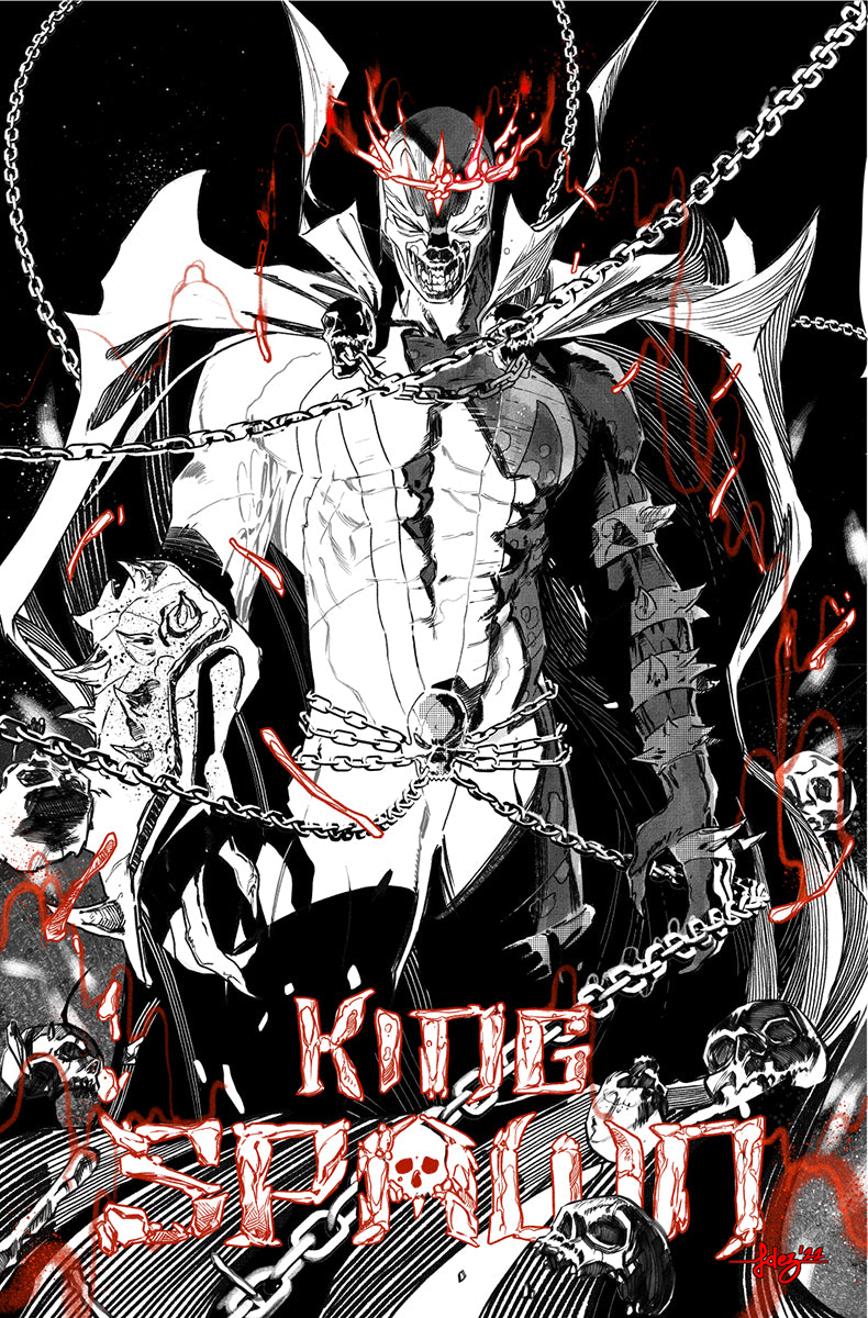 KING SPAWN #12 ORIGINAL COVER ART BY JAVI FERNANDEZ
